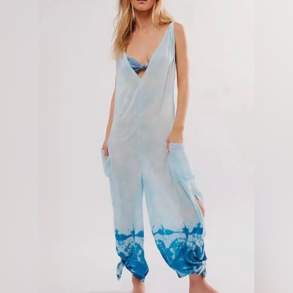 FREE PEOPLE MOVEMENT ANTHROPOLOGIE Beach Break Jumpsuit XS NWOT BOHO FESTIVAL